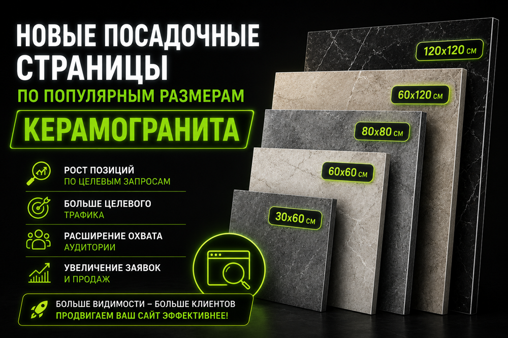 популярные размеры керамогранита